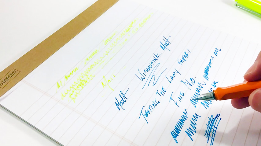 Lamy Safari Writing Sample