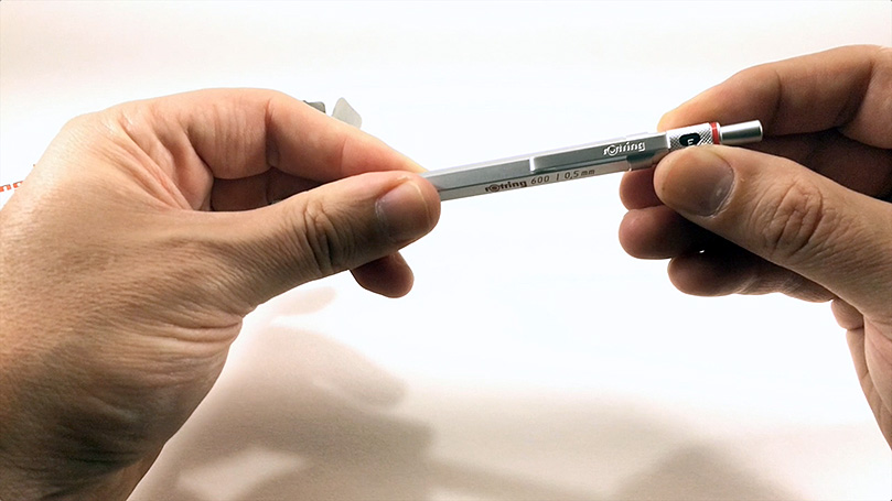 Rotring 600 Pencil Review - Embossed Clip